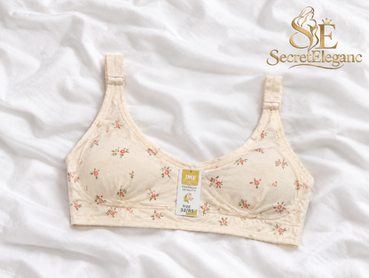 Malai Jersey Printed Bra - Skin Beige | Ultra Soft, Stretchable & Wireless Comfort