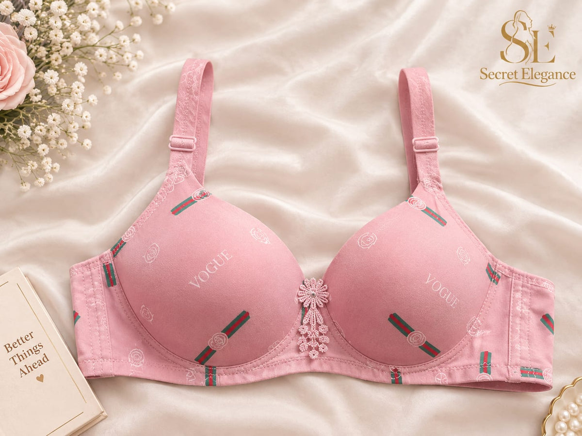 Secret Elegance Vogue Printed Foam Bra | Jersey Cotton Bra