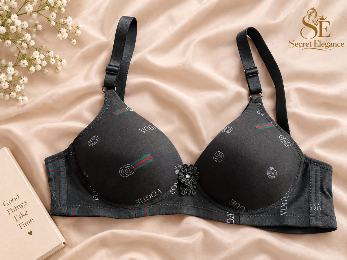 Secret Elegance Vogue Printed Foam Bra | Jersey Cotton Bra