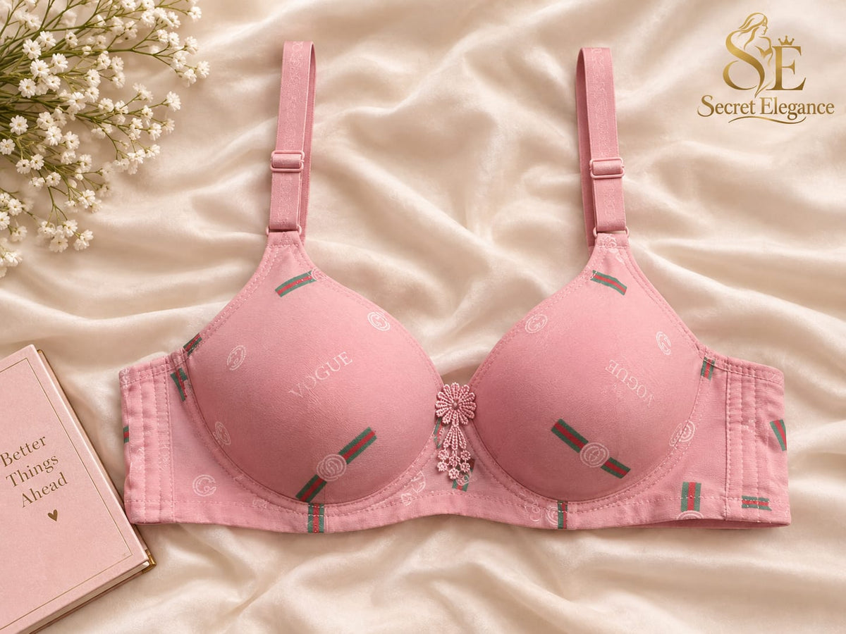 Secret Elegance Vogue Printed Foam Bra | Jersey Cotton Bra