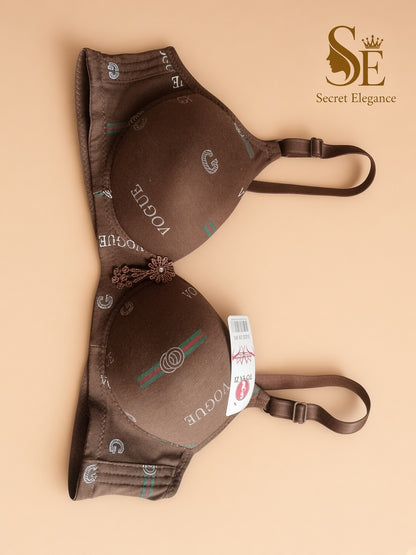 Secret Elegance Vogue Printed Foam Bra | Jersey Cotton Bra