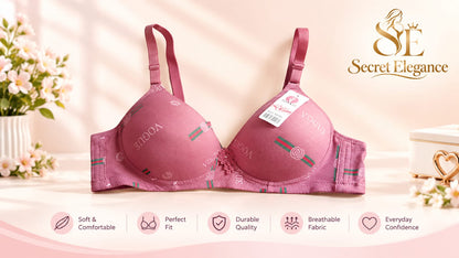 Secret Elegance Vogue Printed Foam Bra | Jersey Cotton Bra