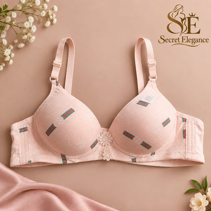 Secret Elegance Vogue Printed Foam Bra | Jersey Cotton Bra