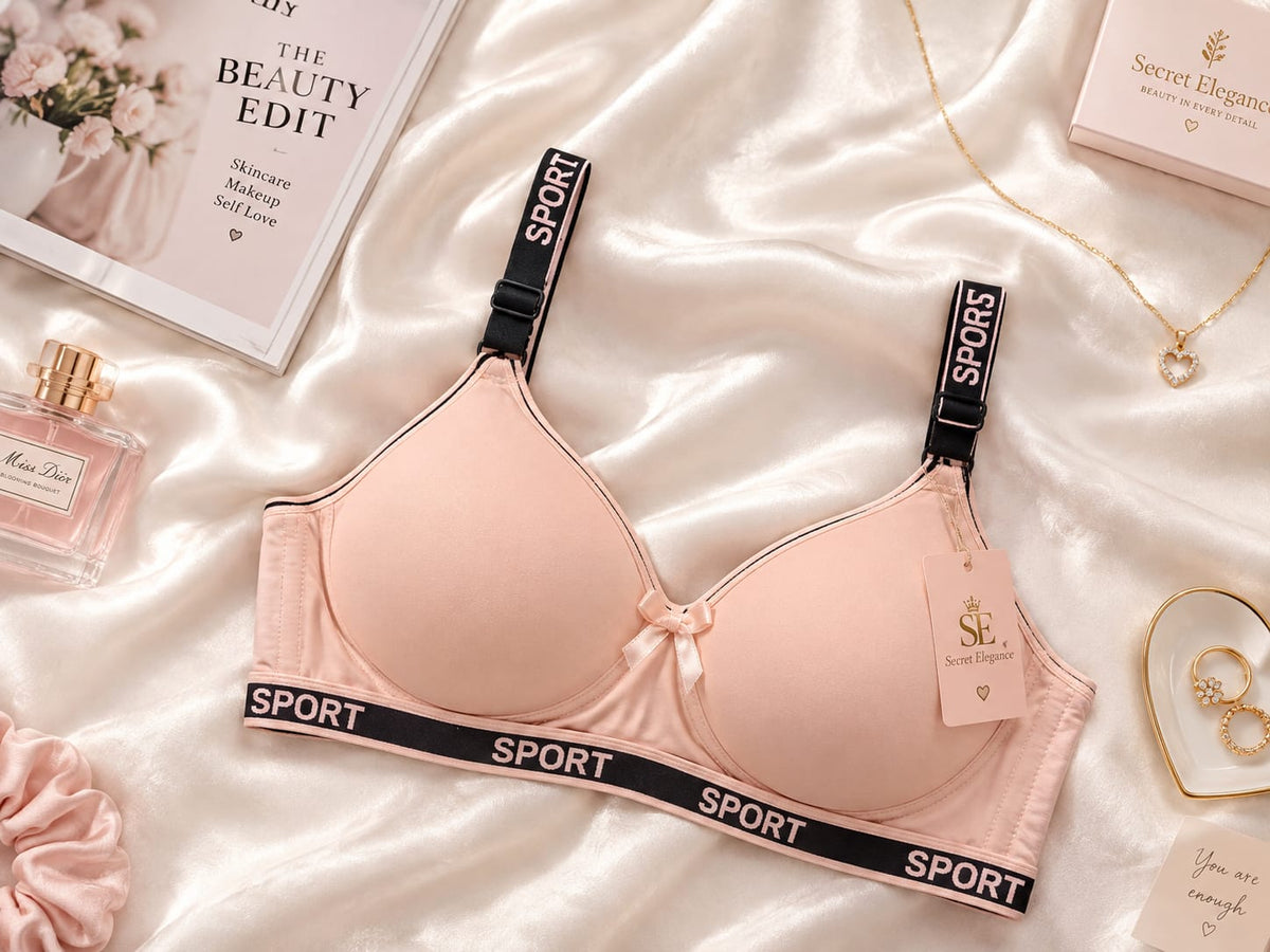 Best Foam Jersey Sport Bra - Super Soft & Comfortable - Secret Elegance