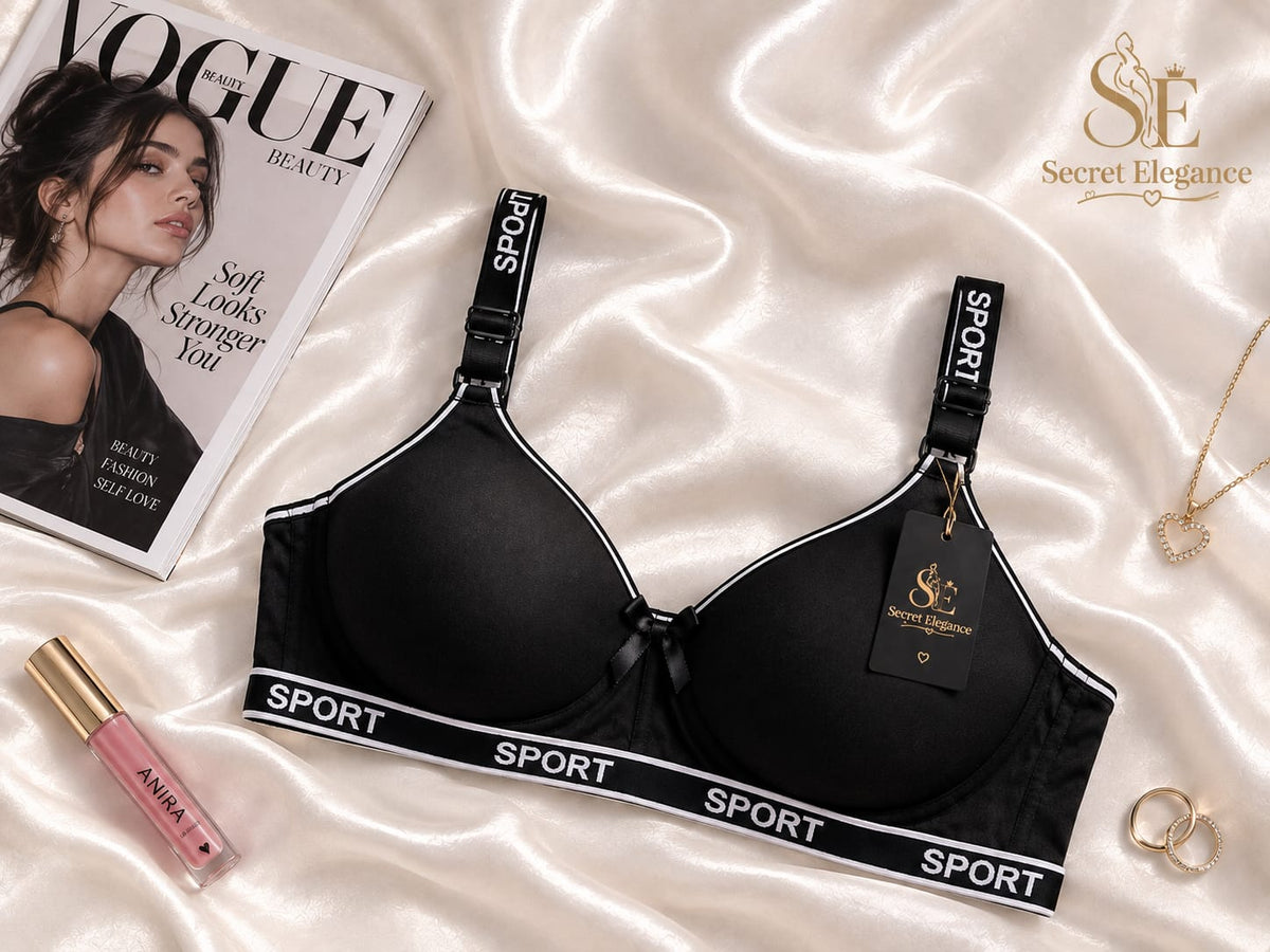 Best Foam Jersey Sport Bra - Super Soft & Comfortable - Secret Elegance
