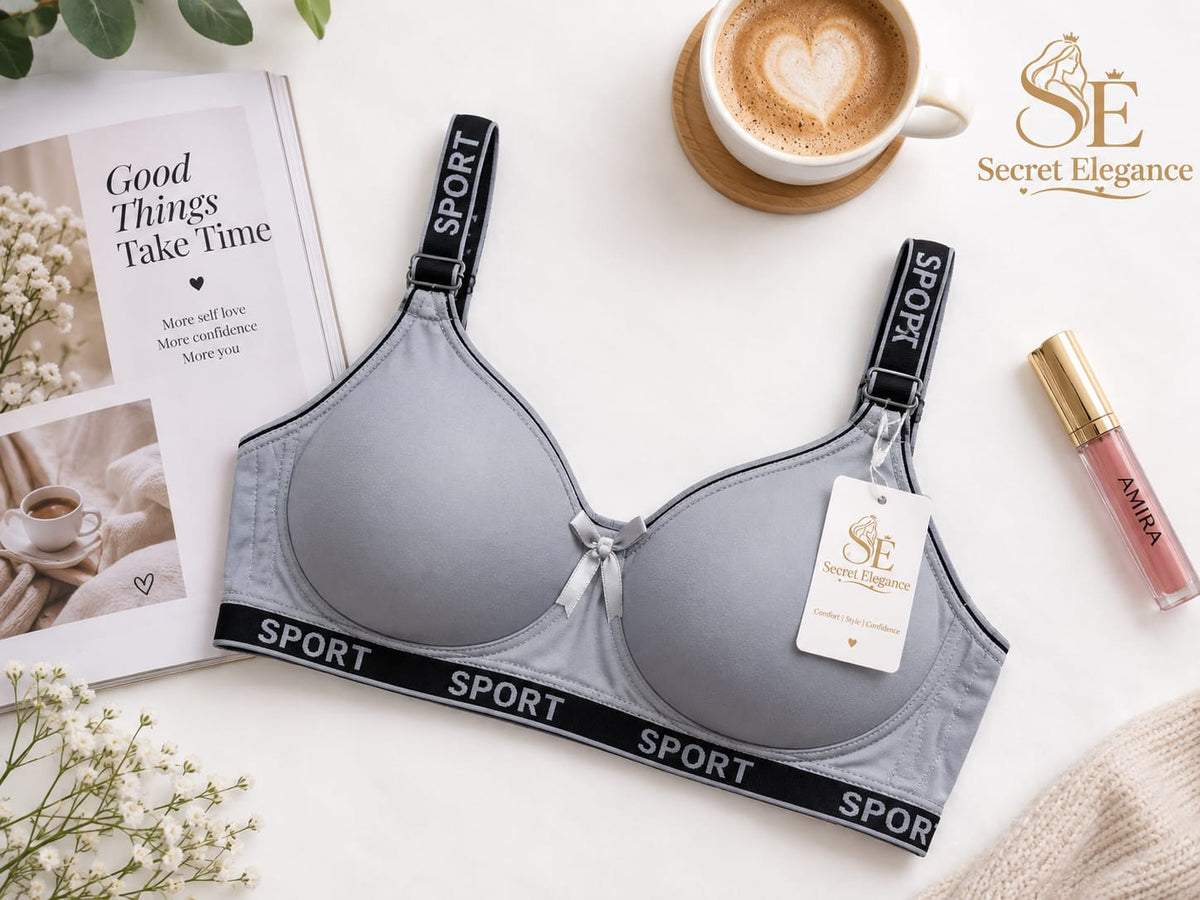 Best Foam Jersey Sport Bra - Super Soft & Comfortable - Secret Elegance